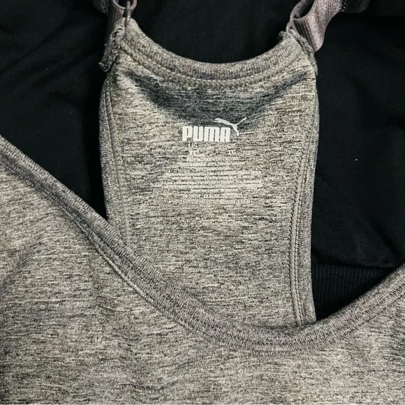 ❄️ 5/$15 PUMA Women's 2 Pack Seamless Sports Bra Black/Grey Workout Yoga Size XL - Picture 4 of 11